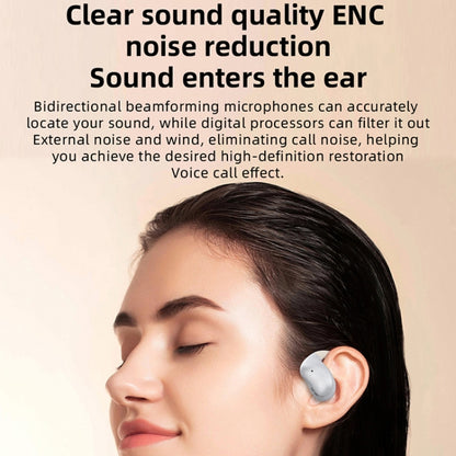 OWS Hanging Ear Bluetooth Earphones With Digital Display Charging Compartment(Skin Color) by bashfashion