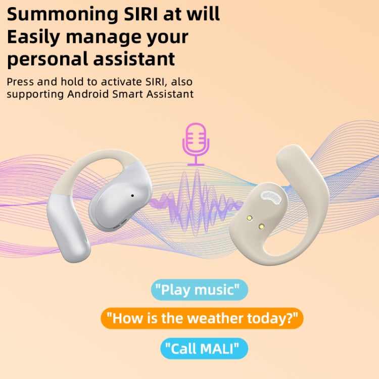 OWS Hanging Ear Bluetooth Earphones With Digital Display Charging Compartment(Skin Color) by bashfashion