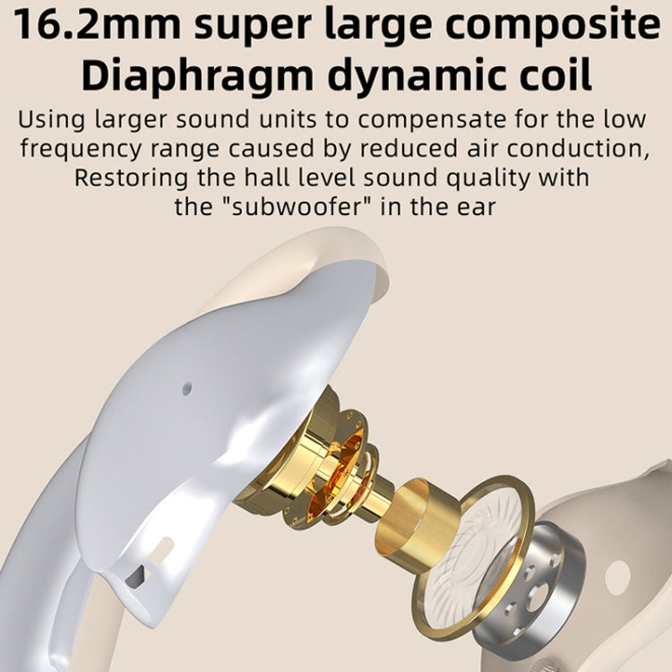 OWS Hanging Ear Bluetooth Earphones With Digital Display Charging Compartment(Black) by bashfashion