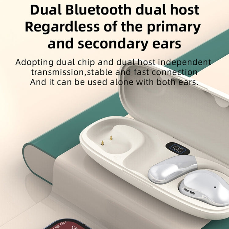 OWS Hanging Ear Bluetooth Earphones With Digital Display Charging Compartment(Skin Color) by bashfashion