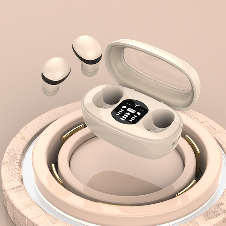 Mini TWS Bluetooth Earphones With Rectangular Bin Noise Reduction Long Life Sleep Wireless Music Earbuds(Skin Color) by bashfashion