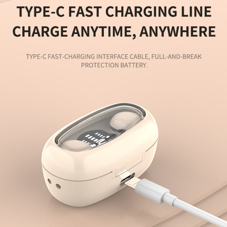 Mini TWS Bluetooth Earphones With Rectangular Bin Noise Reduction Long Life Sleep Wireless Music Earbuds(Skin Color) by bashfashion