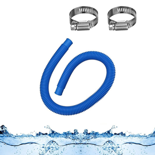 For Intex Swimming Pool Filter Pump Replacement 1 Hose 2 Clamps Blue by bashfashion