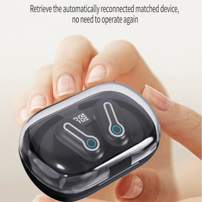 J31 OWS Hanging Ear Stereo Bluetooth Earphones With Digital Charging Compartment(Black) by bashfashion