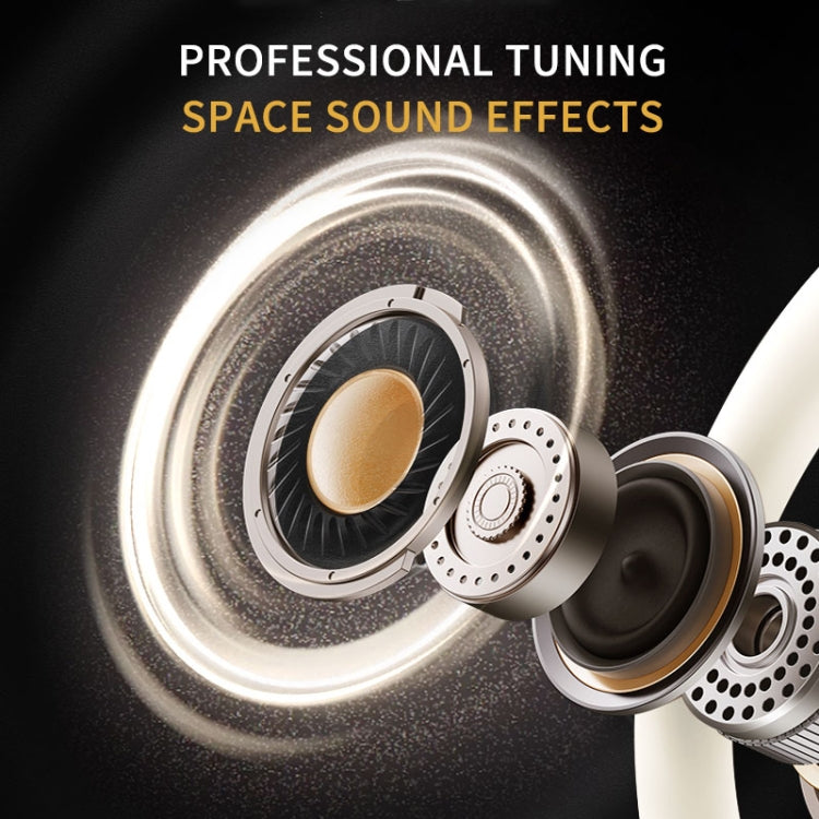 J31 OWS Hanging Ear Stereo Bluetooth Earphones With Digital Charging Compartment(White) by bashfashion