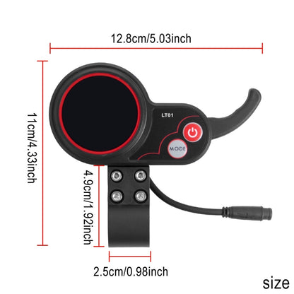 LT01 6 Pin Display Electric Scooter Instrument For Kaabo Mantis8 / Mantis10 / WOLF WARRIOR X by bashfashion
