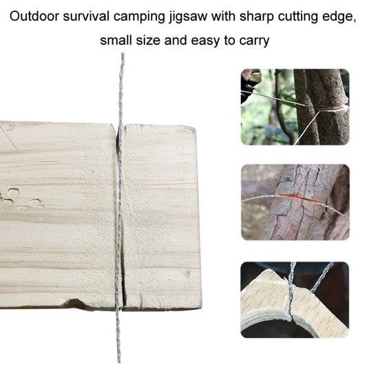 Stainless Steel Hand-pulled Wire Saw Rope Outdoor Camping Survival Equipment Saw, Color: Orange 63cm by bashfashion