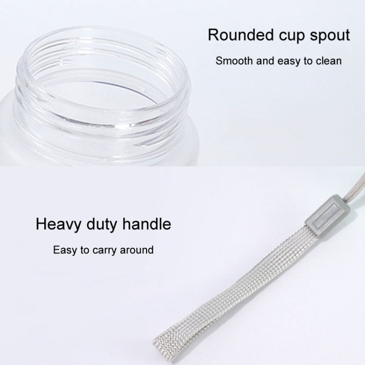 Outdoor Large Capacity Sports Mug Frosted Plastic Portable Leak-proof Teacups, Color: 800ml Frosted Black by bashfashion