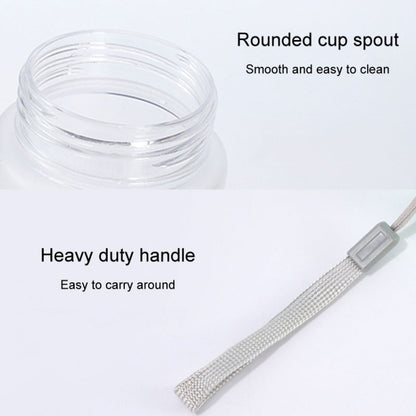 Outdoor Large Capacity Sports Mug Frosted Plastic Portable Leak-proof Teacups, Color: 800ml Frosted Black by bashfashion