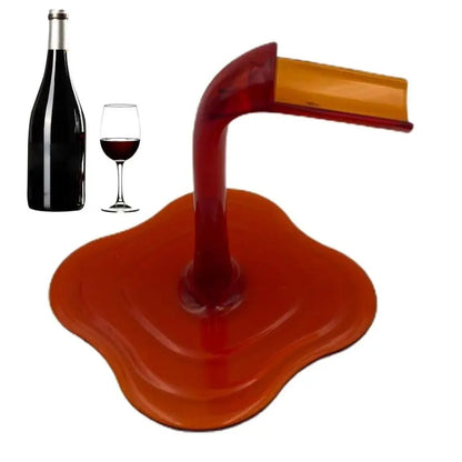 Spilled Wine Bottle Rack Display Cabinet Wine Holder(Transparent Yellow) by bashfashion