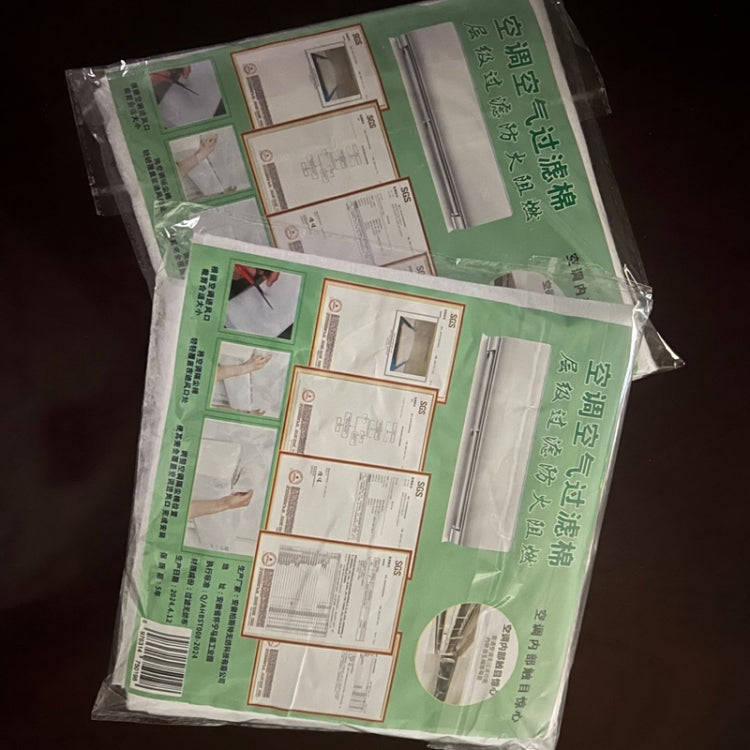 5pcs /Pack 22x80cm Disposable Air Conditioning Air Purification Filter Household Hanging Air Intake Dust Removal Cotton(White) by bashfashion