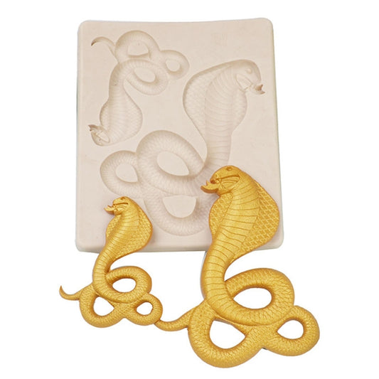 Cake Silicone Mold Snake Shape Fondant Chocolate Decoration Mold Kitchen Baking Tool(Light Gray) by bashfashion