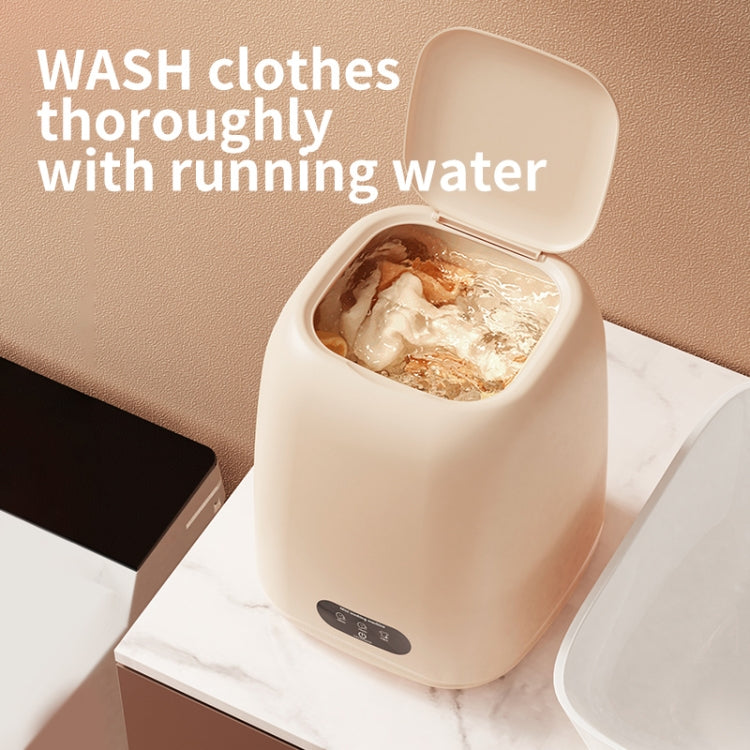 Small Household Portable Underwear Washing Machine, Size: UK Plug(Milk Yellow) by bashfashion
