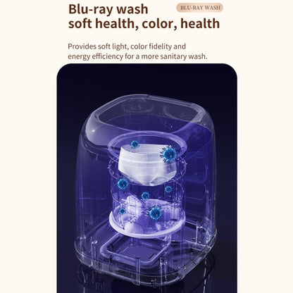 Small Household Portable Underwear Washing Machine, Size: EU Plug(Milk Yellow) by bashfashion