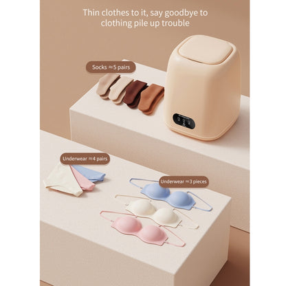 Small Household Portable Underwear Washing Machine, Size: UK Plug(Milk Yellow) by bashfashion