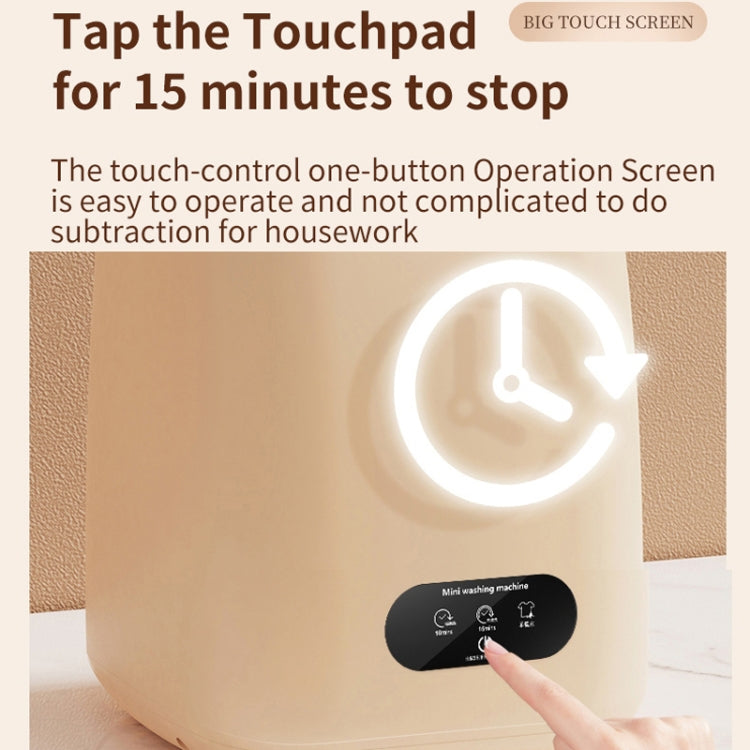 Small Household Portable Underwear Washing Machine, Size: US Plug(Milk Yellow) by bashfashion