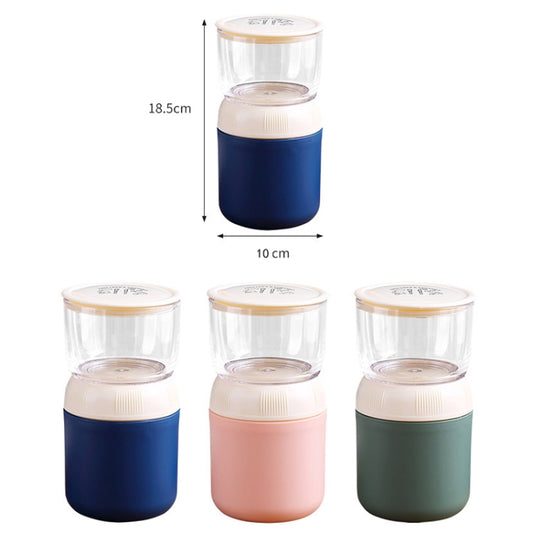 700ML 304 Stainless Steel Large-Capacity Double-Layer Soup Cup Student Yogurt Breakfast Cup(Green) by bashfashion