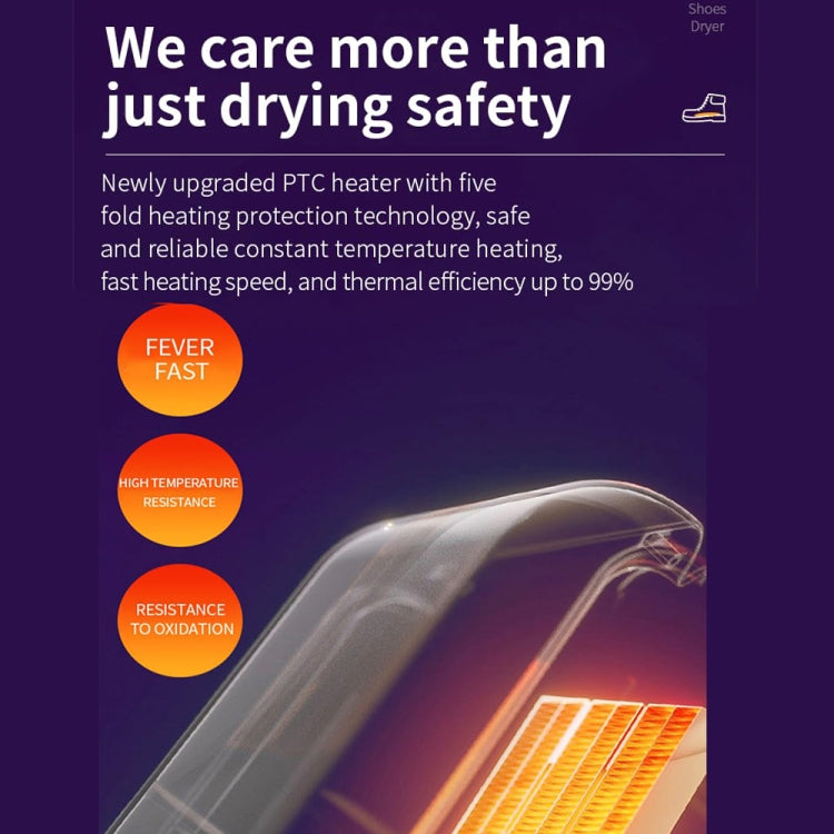 Electric Shoe Dryer with UV Sterilization Powered By 5V USB(Purple) by bashfashion