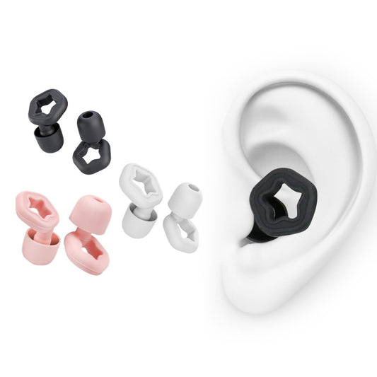 3pairs /Set Sleep Anti-noise Soundproof Earplugs Noise Reducing Swimming Silicone Earplugs(Black) by bashfashion