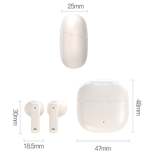 B7 In-Ear Wireless Bluetooth Earphones HD Noise Reduction Gaming Sports Earphone(White) by bashfashion