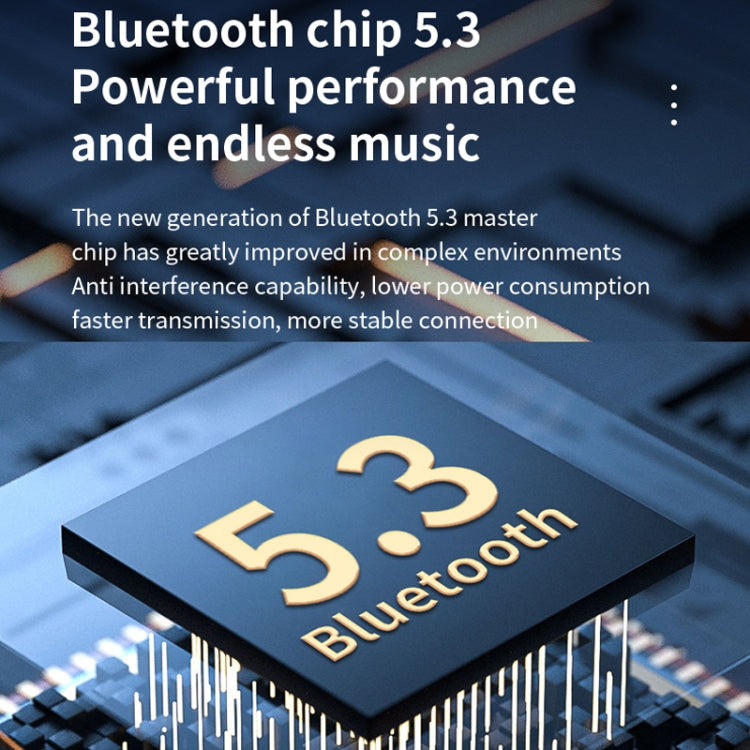 Stereo Hanging Ear Bluetooth Earphones With Digital Display Charging Compartment(White) by bashfashion