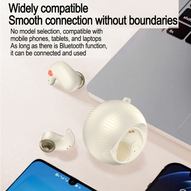 In-Ear Small Coconut Ball Stereo Bluetooth Earphones With Charging Compartment(Pink) by bashfashion