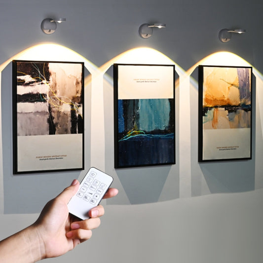 Rechargeable LED Motion Sensor Wireless Spotlight With Remote Control 1200mAH White by bashfashion