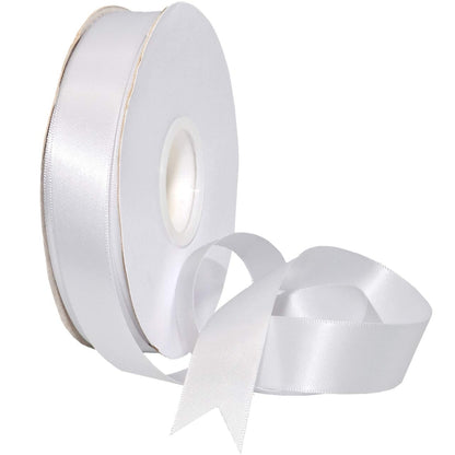 2.5cm X 91m Polyester Ribbon Gift Packaging Cake Wedding Decoration Ribbon, Color: White 029 by bashfashion