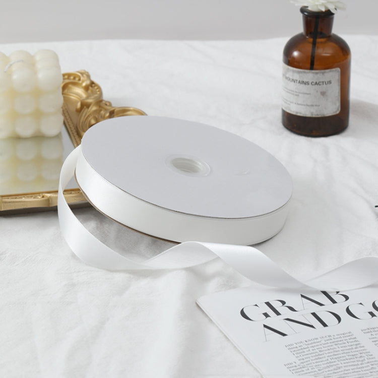 2.5cm X 91m Polyester Ribbon Gift Packaging Cake Wedding Decoration Ribbon, Color: White 029 by bashfashion