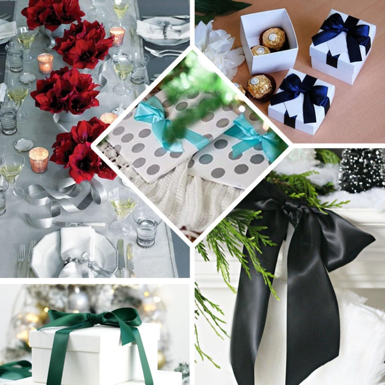 2.5cm X 91m Polyester Ribbon Gift Packaging Cake Wedding Decoration Ribbon, Color: White 029 by bashfashion