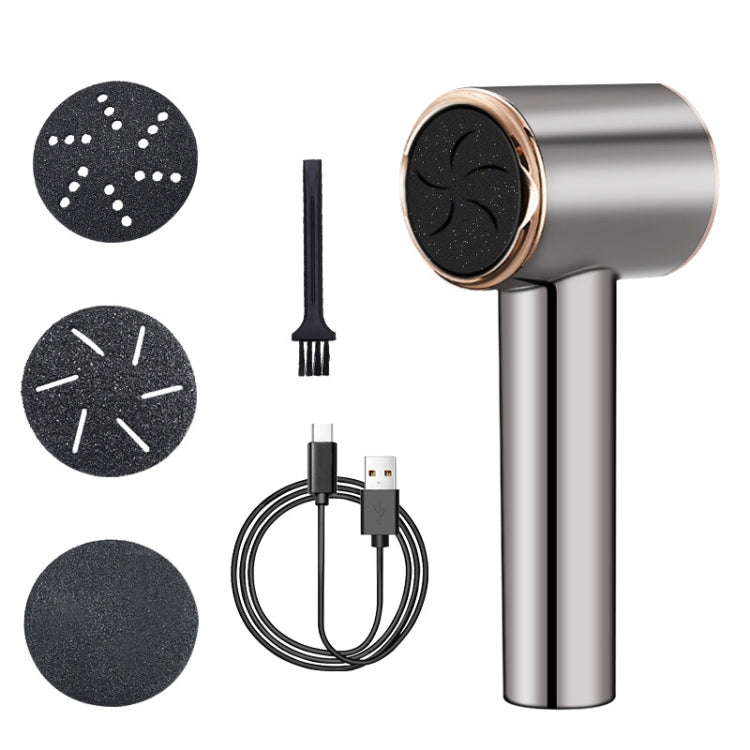 Electric Callus Remover with Vacuum Absorption 2 Speeds Adjustable Waterproof Foot Care Tool(Silver) by bashfashion