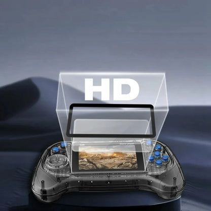 Q8 Handheld Game Console 3.0 Inch Screen Support TV Connection Built In 800 Games Singles Transparent Gray by bashfashion