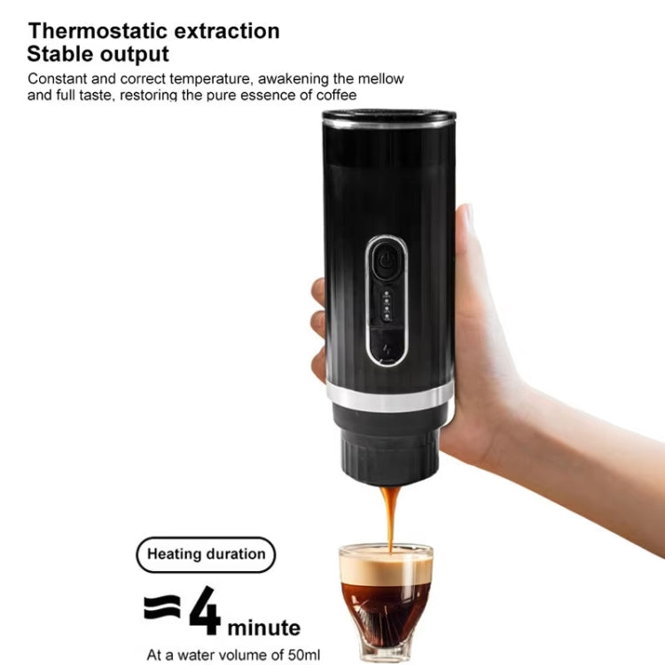 3 In 1 Automatic Wireless Italian Capsule Coffee Machine Portable Rechargeable Heating Coffee Maker(Black) by bashfashion
