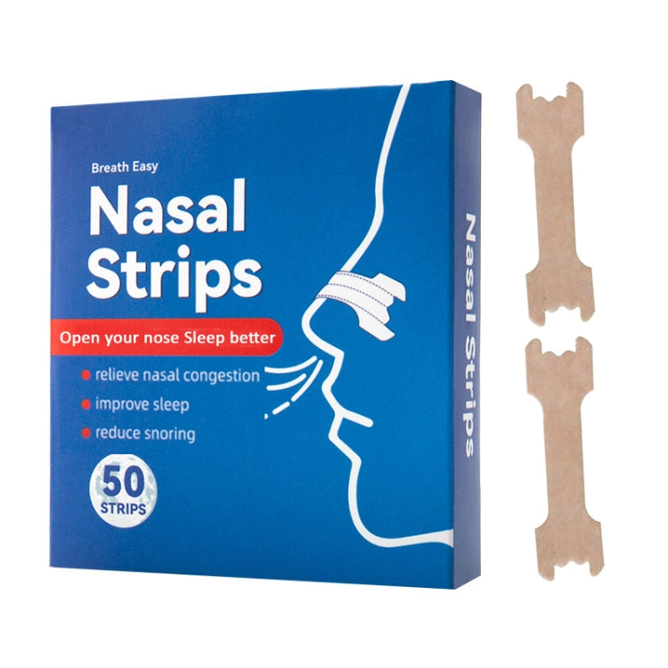 50pcs /Pack 66 X 19mm Nasal Strips To Improve Sleep, Reduce Snoring And Relieve Nose Congestion by bashfashion