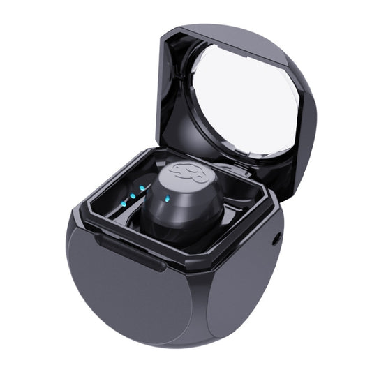 Q1 Mini Single Ear With Charging Compartment Wireless Invisible Stereo Bluetooth Earphone(Black) by bashfashion