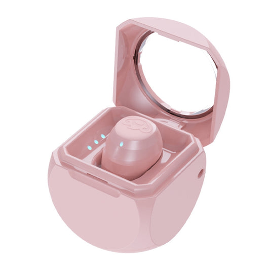 Q1 Mini Single Ear With Charging Compartment Wireless Invisible Stereo Bluetooth Earphone(Pink) by bashfashion