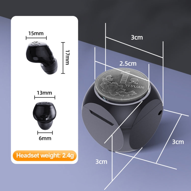 Q1 Mini Single Ear With Charging Compartment Wireless Invisible Stereo Bluetooth Earphone(Pink) by bashfashion