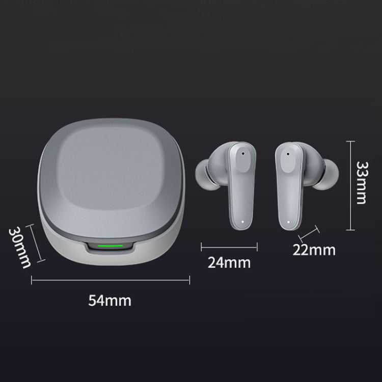 A98 AI Intelligent Translation Wireless Physical Noise Cancellation Bluetooth Earphones(Gray) by bashfashion