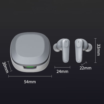 A98 AI Intelligent Translation Wireless Physical Noise Cancellation Bluetooth Earphones(Gray) by bashfashion