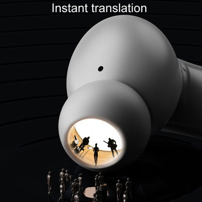 A98 AI Intelligent Translation Wireless Physical Noise Cancellation Bluetooth Earphones(Gray) by bashfashion