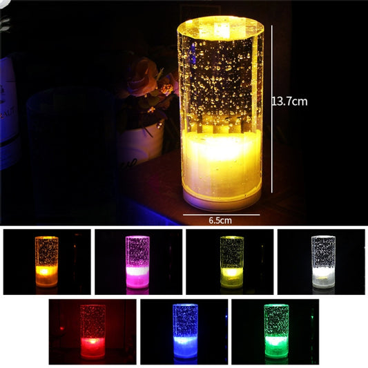 USB Charging LED Round Bar Crystal Lamp KTV Atmosphere Decorative Light, Color: Colorful Fixed Color by bashfashion