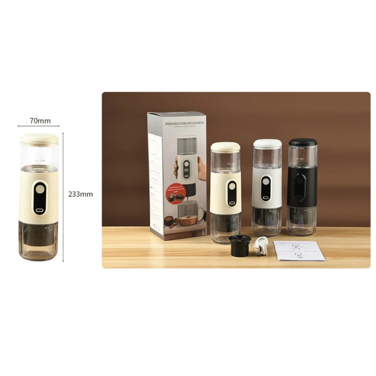Wireless Portable Coffee Machine Compatible With Ground Coffee & NS Capsule(Beige) by bashfashion