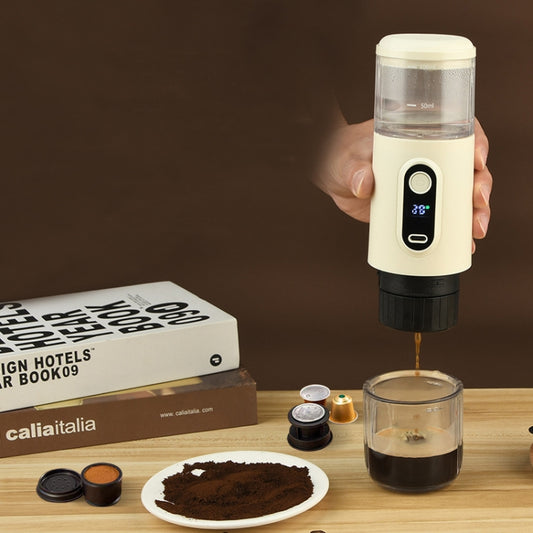 Wireless Portable Coffee Machine Compatible With Ground Coffee & NS Capsule(White) by bashfashion