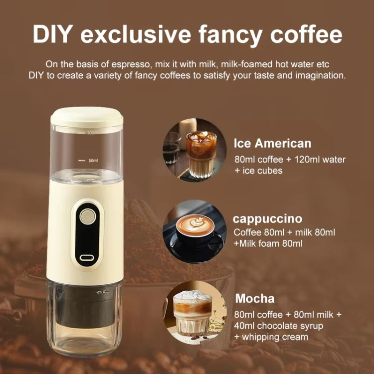 Wireless Portable Coffee Machine Compatible With Ground Coffee & NS Capsule(White) by bashfashion
