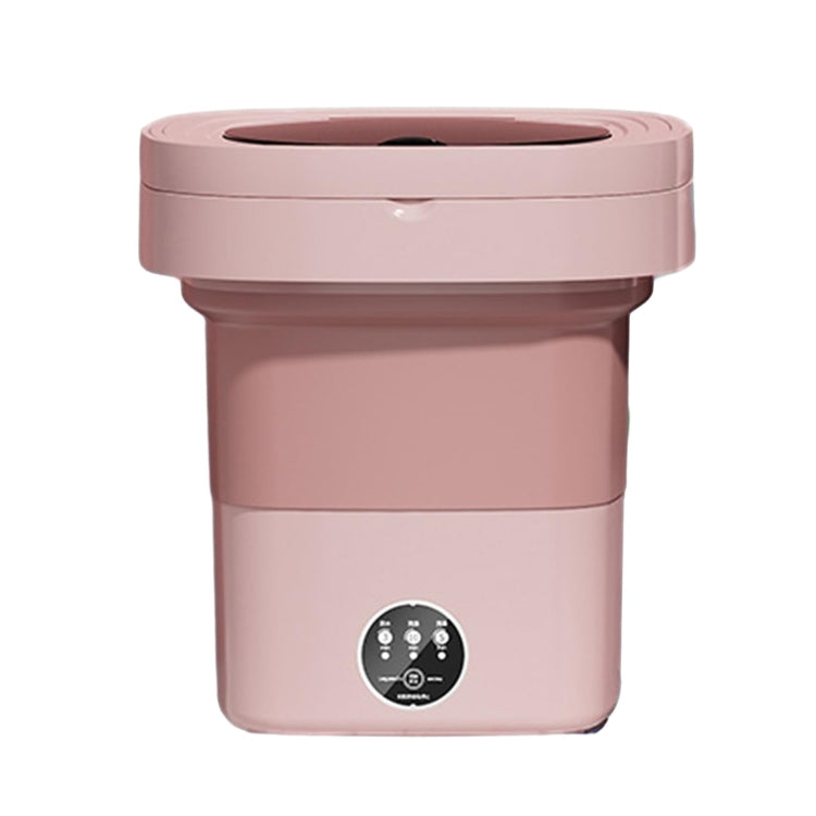 Fully Automatic Mini Foldable Washing Machine With Dehydration Function, Size: EU Plug(Pink) by bashfashion