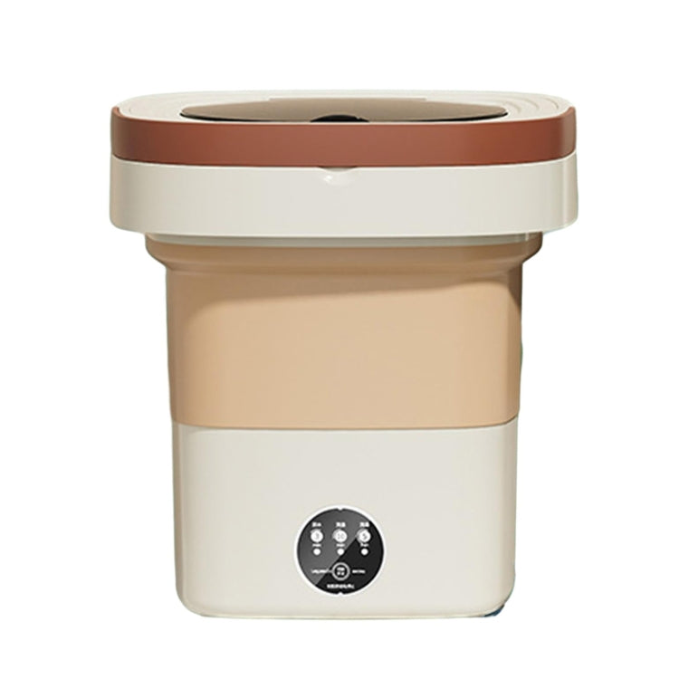 Fully Automatic Mini Foldable Washing Machine With Dehydration Function, Size: EU Plug(Yellow) by bashfashion