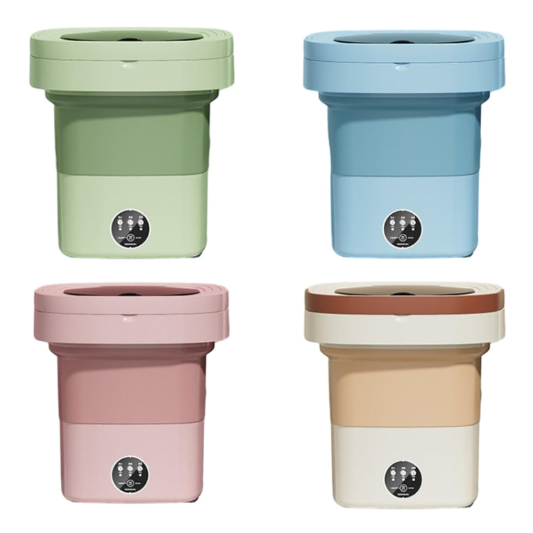Fully Automatic Mini Foldable Washing Machine With Dehydration Function, Size: AU Plug(Green) by bashfashion