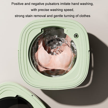 Fully Automatic Mini Foldable Washing Machine With Dehydration Function, Size: UK Plug(Pink) by bashfashion