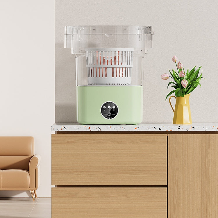 Fully Automatic Mini Foldable Washing Machine With Dehydration Function, Size: AU Plug(Blue) by bashfashion