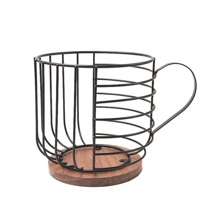 Coffee Companion Storage Rack Cup-Shaped Kitchen Storage Basket, Color: Black No Words by bashfashion